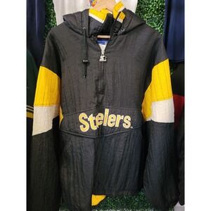 vtg 90s PITTSBURGH STEELERS STARTER Puffer Jacket xl // vintage football sports
